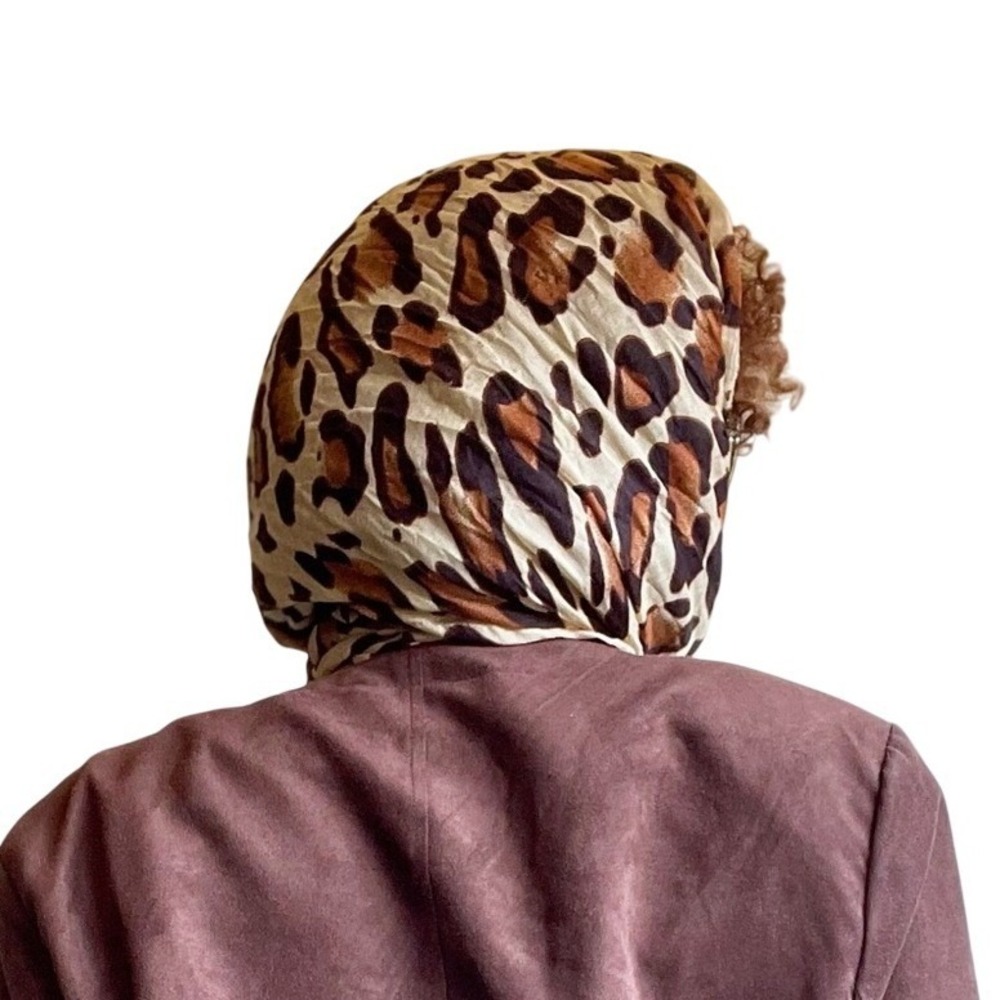 Classic Chic Maximalism Leopard Print Oversize Lightweight Cotton Scarf
